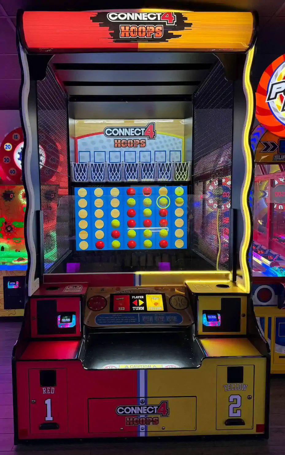 Connect 4 Hoops basketball arcade game