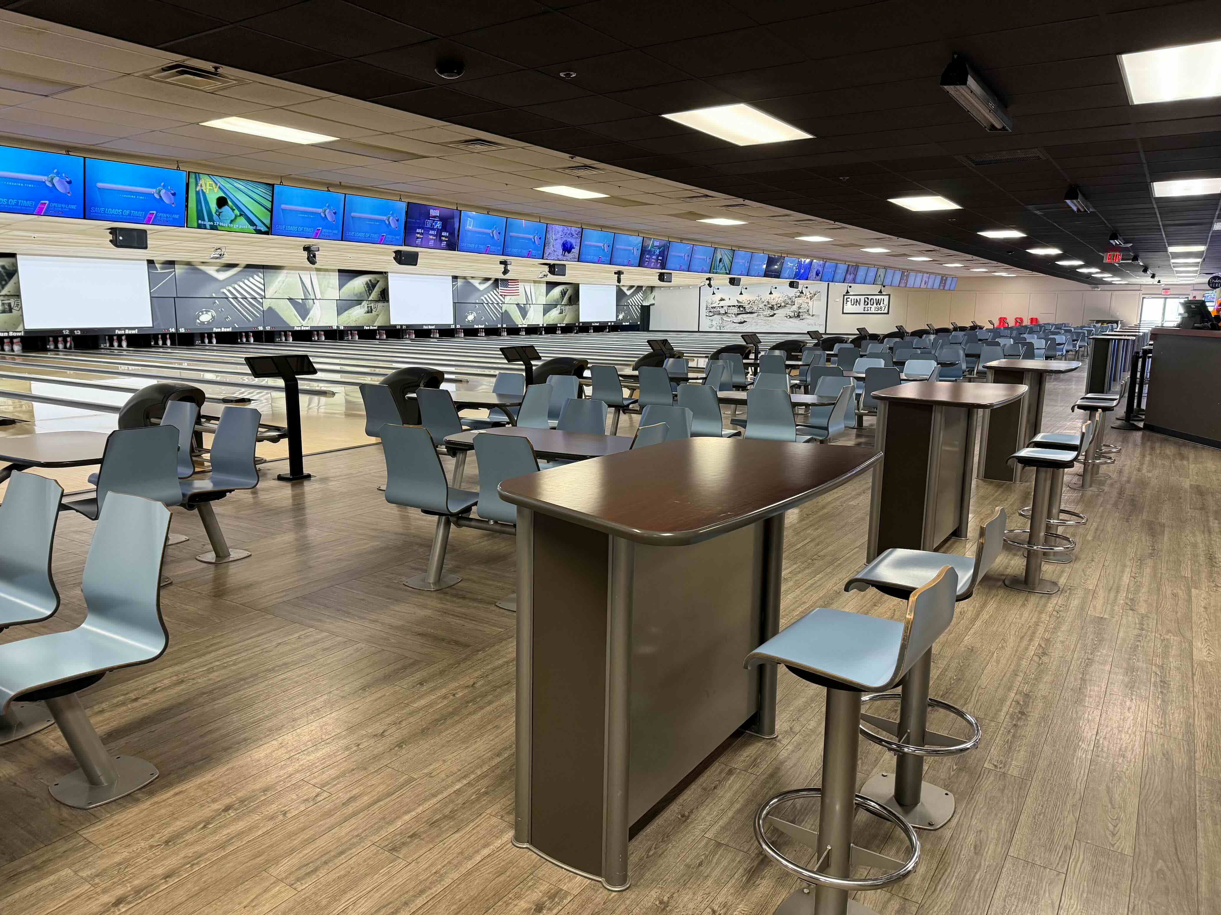 Bowling lanes at Fun Bowl Fayette County