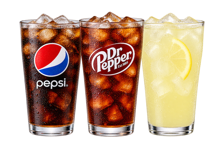Assorted soft drinks available at Fun Bowl