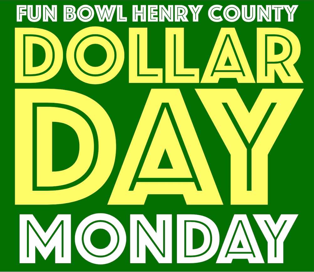 Fun Bowl Henry County Dollar Day Logo